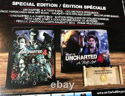 Uncharted 4 A Thief's End Special Edition STEELBOOK + Artbook (PS4) NEW
